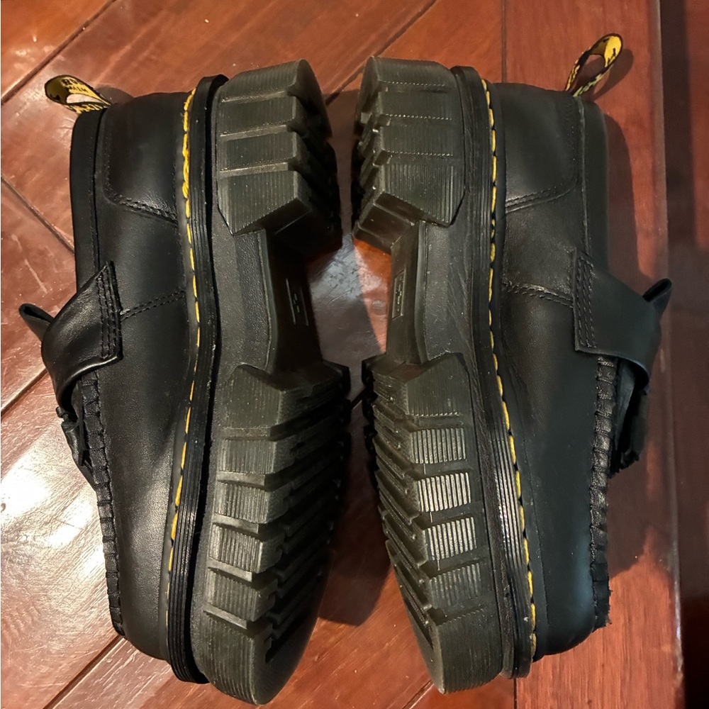Dr. Marten’s AirWair Adrian Quad Leather Platform black leather Loafers.Size US8 - Picture 2 of 8